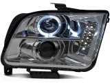Raxiom 05-09 Ford Mustang Excluding GT500 LED Halo Projector Headlights- Chrome Housing (Clear Lens) thumbnail 4