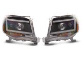 Raxiom 05-11 Toyota Tacoma Axial Series LED DRL Projector Headlights- Black Housing (Clear Lens) thumbnail 1
