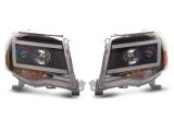 Raxiom 05-11 Toyota Tacoma Axial Series LED DRL Projector Headlights- Black Housing (Clear Lens) thumbnail 6
