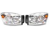 Raxiom 06-08 Dodge RAM 1500 Axial Series OEM Style Rep Headlights- Chrome Housing (Clear Lens) thumbnail 1