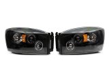 Raxiom 06-08 Dodge RAM 1500 LED Halo Projector Headlights- Black Housing (Clear Lens) thumbnail 4