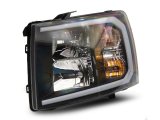 Raxiom 07-13 Chevrolet Silverado 1500 Axial Headlights w/ SEQL LED Bar- Black Housing (Clear Lens) thumbnail 4