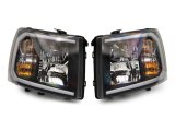 Raxiom 07-13 Chevrolet Silverado 1500 Axial Headlights w/ SEQL LED Bar- Black Housing (Clear Lens) thumbnail 9