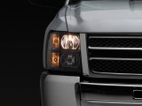 Raxiom 07-13 Chevrolet Silverado 1500 Euro Headlights- Black Housing (Clear Lens) thumbnail 1
