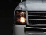 Raxiom 07-13 Chevrolet Silverado 1500 Euro Headlights- Black Housing (Clear Lens) thumbnail 3