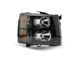 Raxiom 07-13 Chevrolet Silverado 1500 Euro Headlights- Black Housing (Clear Lens) thumbnail 9