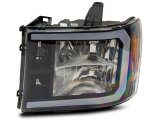Raxiom 07-13 GMC Sierra 1500 Axial Series Headlights w/ LED Bar- Black Housing (Clear Lens) thumbnail 2