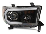 Raxiom 07-13 Toyota Tundra Axial Projector Headlights w/ SEQL LED Bar- Black Housing (Clear Lens) thumbnail 3