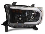 Raxiom 07-13 Toyota Tundra Axial Series Headlights w/ SEQL LED Bar- Black Housing (Clear Lens) thumbnail 5
