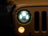 Raxiom 07-18 Jeep Wrangler JK 7-In LED Headlights Green Housing- Clear Lens thumbnail 1
