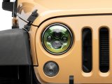 Raxiom 07-18 Jeep Wrangler JK 7-In LED Headlights Green Housing- Clear Lens thumbnail 7
