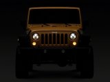 Raxiom 07-18 Jeep Wrangler JK 7-In LED Headlights Orange Housing- Clear Lens thumbnail 2