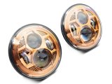 Raxiom 07-18 Jeep Wrangler JK 7-In LED Headlights Orange Housing- Clear Lens thumbnail 9