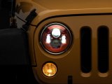 Raxiom 07-18 Jeep Wrangler JK 7-In LED Headlights- Red Housing- Clear Lens thumbnail 1