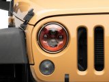 Raxiom 07-18 Jeep Wrangler JK 7-In LED Headlights- Red Housing- Clear Lens thumbnail 7