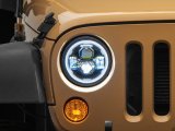 Raxiom 07-18 Jeep Wrangler JK Axial 7-In LED Headlights w/ DRL Turn Signals- Black Housing (Clear) thumbnail 1