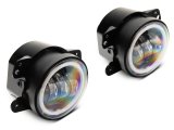 Raxiom 07-18 Jeep Wrangler JK Axial Series Halo LED Fog Lights- Amber thumbnail 1