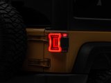 Raxiom 07-18 Jeep Wrangler JK Axial Series JL Style LED Tail Lights- Black Housing- Red Lens thumbnail 1