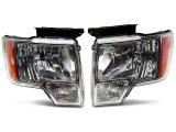 Raxiom 09-14 Ford F-150 Axial OEM Style Rep Headlights- Chrome Housing (Clear Lens) thumbnail 7