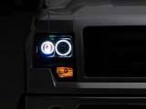 Raxiom 09-14 Ford F-150 Super White LED Halo Projector Headlights- Black Housing (Clear Lens) thumbnail 1