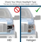Raxiom 09-14 Ford F-150 Super White LED Halo Projector Headlights- Black Housing (Clear Lens) thumbnail 2