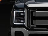 Raxiom 11-16 Ford F-250 Super Duty LED Projector Headlights - Black Housing (Clear Lens) thumbnail 2