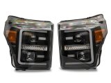 Raxiom 11-16 Ford F-250 Super Duty LED Projector Headlights - Black Housing (Clear Lens) thumbnail 8