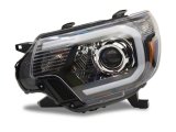 Raxiom 12-15 Toyota Tacoma Axial Projector Headlights w/ SEQL LED Bar- Black Housing (Clear Lens) thumbnail 5