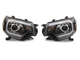 Raxiom 12-15 Toyota Tacoma Axial Projector Headlights w/ SEQL LED Bar- Black Housing (Clear Lens) thumbnail 7