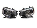 Raxiom 12-15 Toyota Tacoma Axial Series Headlights w/ LED Bar- Black Housing (Clear Lens) thumbnail 3