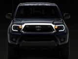 Raxiom 12-15 Toyota Tacoma Axial Series Projector Headlights w/ LED Bar- Black Housing (Clear Lens) thumbnail 6