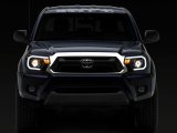 Raxiom 12-15 Toyota Tacoma Axial Series Projector Headlights w/ LED Bar- Black Housing (Clear Lens) thumbnail 7