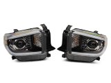 Raxiom 14-21 Toyota Tundra Axial Projector Headlights w/ SEQL LED Bar- Black Housing (Clear Lens) thumbnail 1