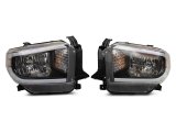 Raxiom 14-21 Toyota Tundra Axial Series Headlights w/ SEQL LED Bar- Black Housing (Clear Lens) thumbnail 1
