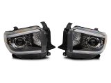 Raxiom 14-21 Toyota Tundra Axial Series Projector Headlights w/ LED Bar- Black Housing (Clear Lens) thumbnail 1