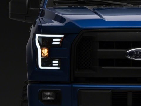 Raxiom 15-17 Ford F-150 G3 Projector Headlights w/ LED Accent- Black Housing (Clear Lens) thumbnail 3