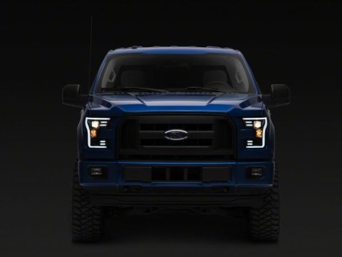 Raxiom 15-17 Ford F-150 G3 Projector Headlights w/ LED Accent- Black Housing (Clear Lens) thumbnail 4