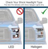 Raxiom 15-17 Ford F-150 Axial OEM Style Rep Headlights- Chrome Housing- Smoked Lens thumbnail 2