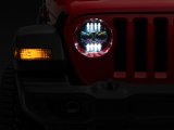 Raxiom 18-23 Jeep Wrangler JL Axial Series 9-In Angel Eye LED Headlights- Black Housing (Clear Lens) thumbnail 1
