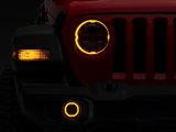 Raxiom 18-23 Jeep Wrangler JL Axial Series 9-In Angel Eye LED Headlights- Black Housing (Clear Lens) thumbnail 3