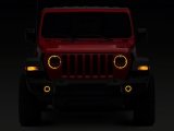 Raxiom 18-23 Jeep Wrangler JL Axial Series 9-In Angel Eye LED Headlights- Black Housing (Clear Lens) thumbnail 4