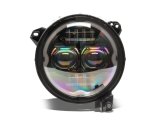 Raxiom 18-23 Jeep Wrangler JL Axial Series 9-In Angel Eye LED Headlights- Black Housing (Clear Lens) thumbnail 5