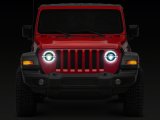 Raxiom 18-23 Jeep Wrangler JL Axial Series 9-In LED Angel Eye Headlights- Black Housing (Clear Lens) thumbnail 4