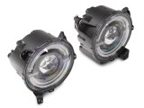 Raxiom 18-23 Jeep Wrangler JL Axial Series 9-In LED Angel Eye Headlights- Black Housing (Clear Lens) thumbnail 6