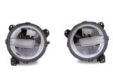 Raxiom 18-23 Jeep Wrangler JL Axial Series 9-In LED Headlights- Black Housing (Clear Lens) thumbnail 4