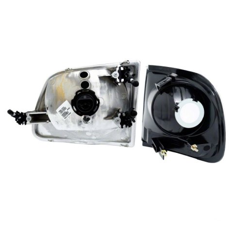 Raxiom 97-03 Ford F-150 G2 Euro Headlights w/ Parking Lights- Black Housing (Clear Lens) thumbnail 2