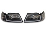 Raxiom 99-04 Ford Mustang Axial Series Headlights w/ Sequential LED Bar- Black Housing (Clear Lens) thumbnail 7
