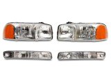 Raxiom 99-06 GMC Sierra 1500 Axial Series OEM Crystal Rep Headlights- Chrome Housing (Clear Lens) thumbnail 1