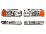 Raxiom 99-06 GMC Sierra 1500 Axial Series OEM Crystal Rep Headlights- Chrome Housing (Clear Lens) thumbnail 3