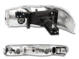 Raxiom 99-06 GMC Sierra 1500 Axial Series OEM Crystal Rep Headlights- Chrome Housing- Smoked Lens thumbnail 5